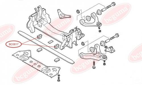 Rubber Buffer, Suspension (metal top)