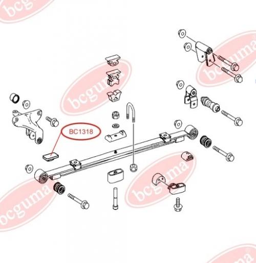 Rubber Buffer, Suspension, reinforced "BAD ROADS"