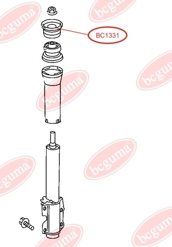 Suspension Strut Support Bearing (without bearing)