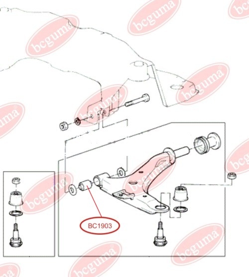 Control Arm-/Trailing Arm Bush