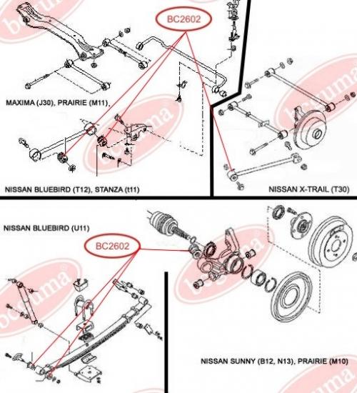 Control Arm-/Trailing Arm Bush