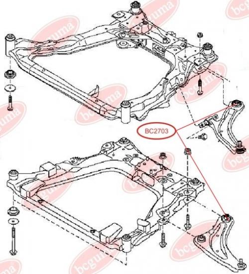 Control Arm-/Trailing Arm Bush, reinforced "BAD ROADS"