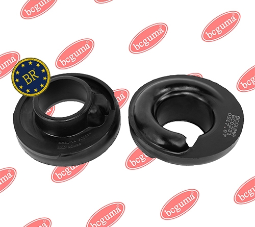 Rear Lower Spring Rubber Suspension Cups Pair Genuine, reinforced "BAD ROADS"