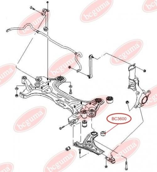 Control Arm-/Trailing Arm Bush, reinforced "BAD ROADS"