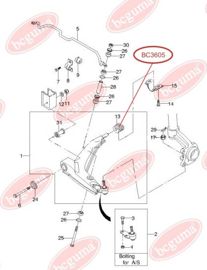 Control Arm/Trailing Arm Bush