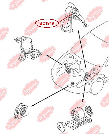 Engine Mounting, reinforced "BAD ROADS"