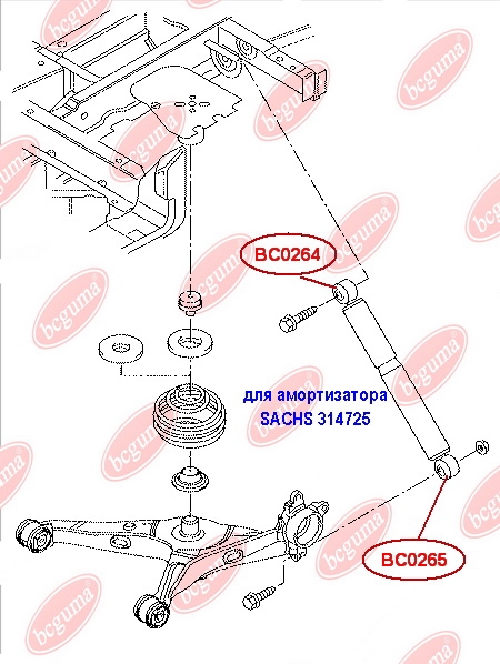 Shock Absorber Bush, upper