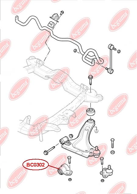 Control Arm-/Trailing Arm Bush, reinforced "BAD ROADS"