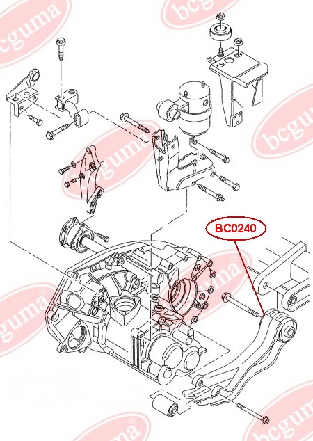 Mounting, Manual transmission